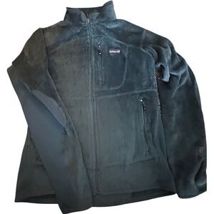 Patagonia‎ Fuzzy Fleeze Jacket, Blue- Men's Medium
